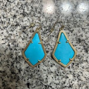 Kendra Scott Alex Earrings in Turquoise and Gold
